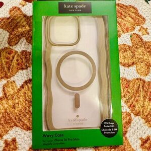 NIBโ ๏ธKate Spadeโ ๏ธiPhone 16 Pro Max Wavy MagSafe Case ใฐ๏ธ 12 ft drop protection
